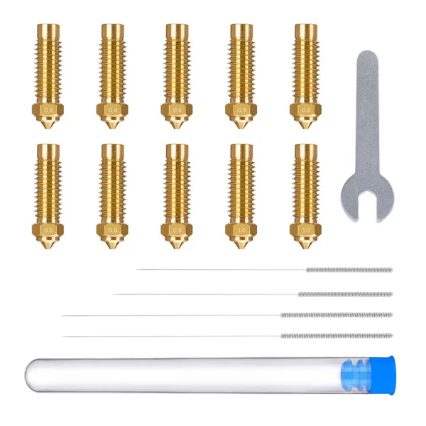 ELEGOO Multi-Size Brass Nozzle Kit for Neptune 4 Series