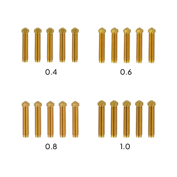 ELEGOO Multi-Size Brass Nozzle Kit for OrangeStorm Giga